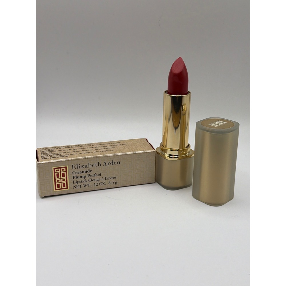 NIB Elizabeth Arden Ceramide Plump Perfect‎ Lipstick Perfect Scarlet 23 0.12oz